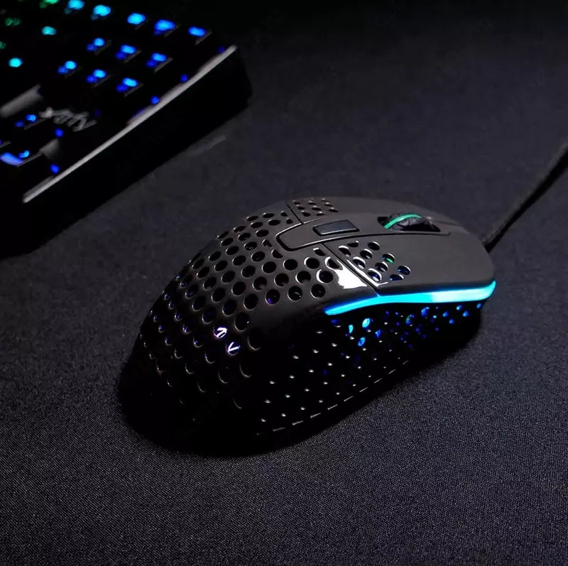 Проводная игровая мышь "Xtrfy" M4, RGB, USB (Арт. - XG-M4-RGB-GLOSSY) Серый глянец