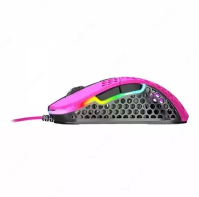 Проводная игровая мышь "Xtrfy" M4, RGB, USB (Арт. - XG-M4-RGB-PINK) Розовая/серая