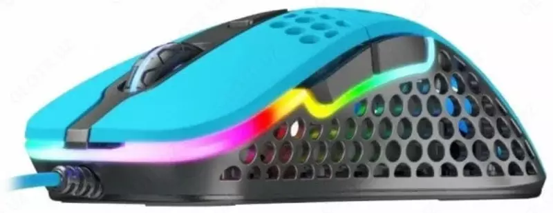 Проводная игровая мышь "Xtrfy" M4, RGB, USB (Арт. - XG-M4-RGB-BLUE) Голубая/серая