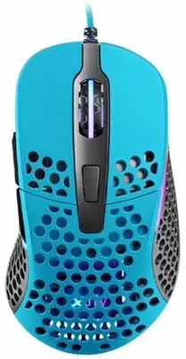 Проводная игровая мышь "Xtrfy" M4, RGB, USB (Арт. - XG-M4-RGB-BLUE) Голубая/серая