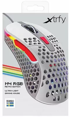 Проводная игровая мышь "Xtrfy" M4, RGB, USB (Арт. - XG-M4-RGB-RETRO) Ретро/белая