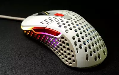 Проводная игровая мышь "Xtrfy" M4, RGB, USB (Арт. - XG-M4-RGB-RETRO) Ретро/белая