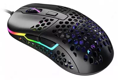 Simli o'yin sichqonchasi "Xtrfy" M42, RGB, USB (Art. - XG-M42-RGB-BLACK) Qora