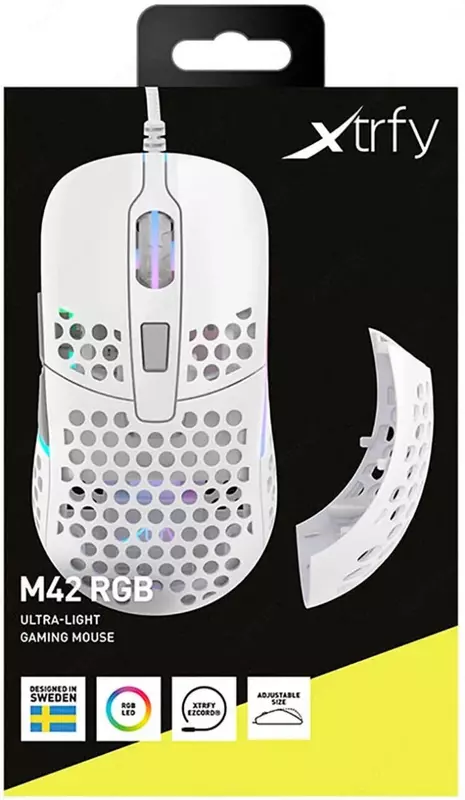 Проводная игровая мышь "Xtrfy" M42, RGB, USB (Арт. - XG-M42-RGB-WHITE) Белая
