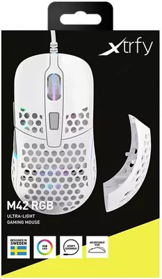 Проводная игровая мышь "Xtrfy" M42, RGB, USB (Арт. - XG-M42-RGB-WHITE) Белая