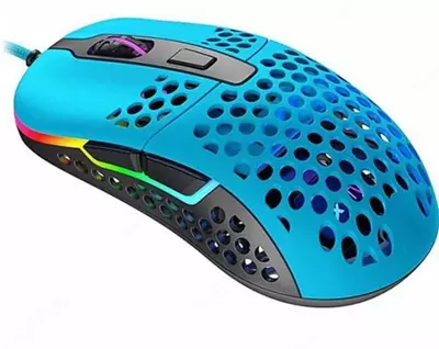 Проводная игровая мышь "Xtrfy" M42, RGB, USB (Арт. - XG-M42-RGB-BLUE) Голубая/серая
