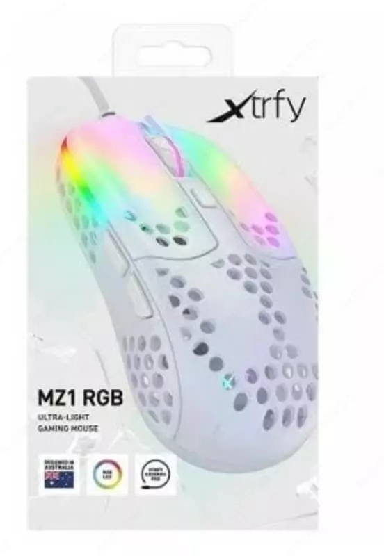 Проводная игровая мышь "Xtrfy" MZ1, RGB, USB (Арт. - XG-MZ1-WHITE-RGB) Белая