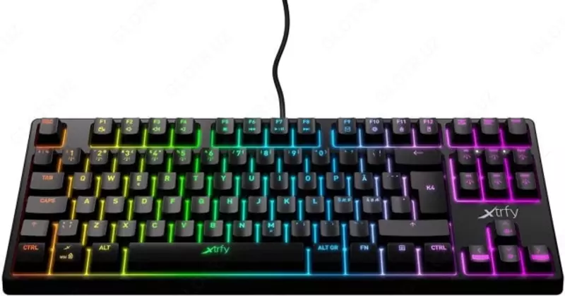 Проводная игровая клавиатура "Xtrfy" K4, TKL, RGB, USB (Арт. - XG-K4-RGB-TKL-R-RUS) Черная