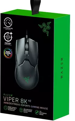 Проводная игровая мышь "Razer" Viper 8KHz, USB, RGB (Арт. - RZ01-03580100-R3M1) Черная