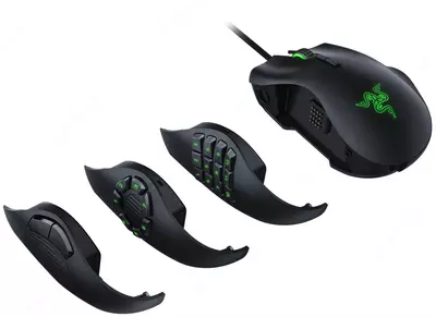 Simli o'yin sichqonchasi "Razer" Naga Trinity, USB, RGB (Art. - RZ01-02410100-R3M1) Qora