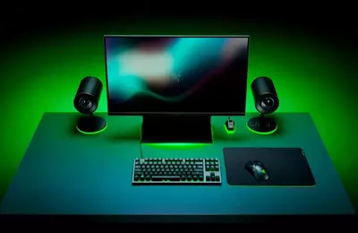 Коврик для мыши  Коврик для мыши "Razer" Gigantus V2 Medium (Арт. - RZ02-03330200-R3M1) Черный/Зеленый