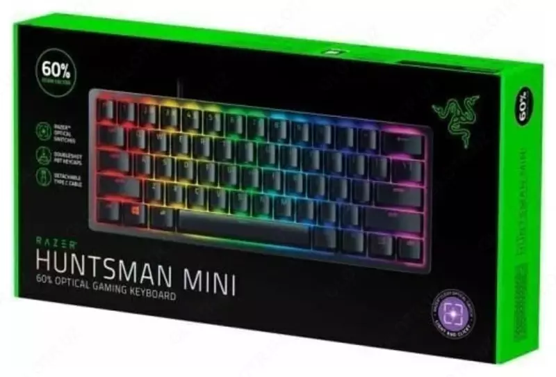 Проводная игровая клавиатура "Razer" Huntsman Mini, USB RGB (Арт. - RZ03-03390200-R3M1) Черная