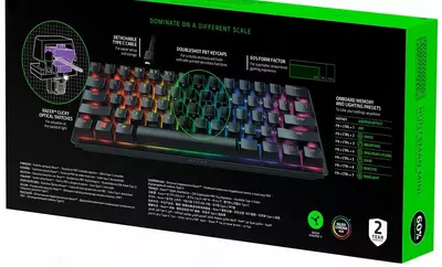 Проводная игровая клавиатура "Razer" Huntsman Mini, USB RGB (Арт. - RZ03-03390100-R3M1) Черная