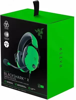 Kompyuter "Razer" Blackshark V2 X uchun o'yin eshitish vositasi (Art. No - RZ04-03240600-R3M1) Yashil/Qora