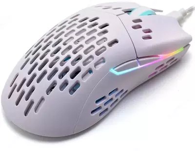 Проводная игровая мышь "Keychron" M1, USB, RGB (Арт. - M1A2_Keychron) Белая