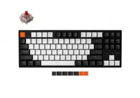 Simli klaviatura "Keychron" Gateron C1 Simli LED USB (Art. № - C1A1_Keychron) Qora/Oq