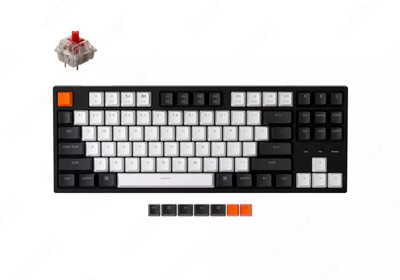 Проводная клавиатура "Keychron" Gateron C1 Wired LED USB (Арт. - C1A1_Keychron) Черная/Белая