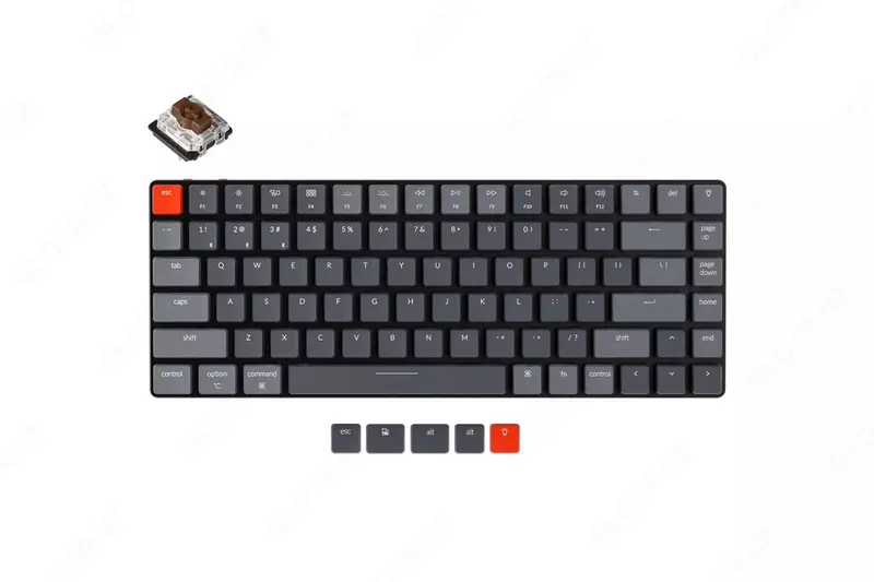 Mexanik klaviatura "Keychron" Gateron K3 LED USB (Art. - K3A3_Keychron) Qora/Kulrang