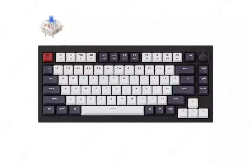 Maxsus mexanik klaviatura "Keychron" Gateron Phantom Q1 QMK RGB USB (Art. № - Q1M2_Keychron) Jet qora