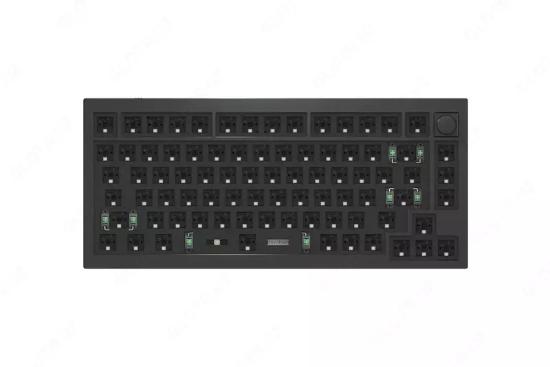 Maxsus mexanik klaviatura "Keychron" Gateron Phantom Q1 QMK RGB USB (Art. № - Q1M2_Keychron) Jet qora