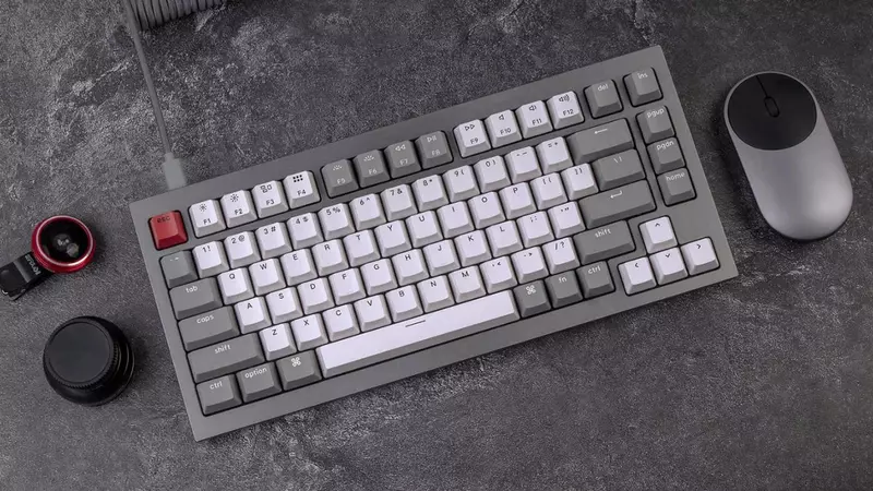 Maxsus mexanik klaviatura "Keychron" Gateron Phantom Q1 QMK RGB USB (Art. № - Q1N1_Keychron) Space Grey