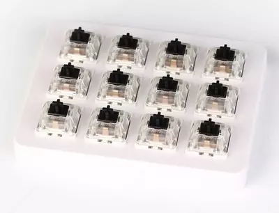 Набор механических переключателей "KEYCHRON" Gateron Switch с держателем, 12 шт. (Арт. - Z6_KEYCHRON) Черный
