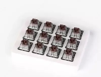 Набор механических переключателей "KEYCHRON" Gateron LK Switch с держателем, 12 шт. (Арт. - Z10_KEYCHRON) Коричневый
