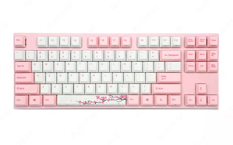Механическая Клавиатура "Varmilo" VA87M Sakura, USB (Арт. - VA87MC2P/PP88RA) Розовая/Белая
