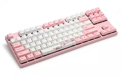Mexanik klaviatura "Varmilo" VA87M Sakura, USB (Art. - VA87MC2P/PP88RA) Pushti/Oq