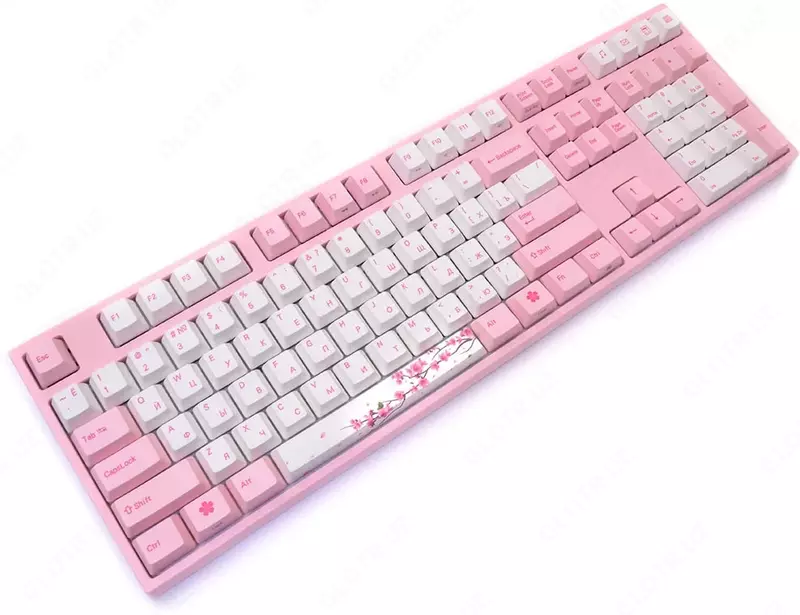 Mexanik klaviatura "Varmilo" VA108M Sakura, USB (Art. - VA108MR2P/WP88RA) Pushti/Oq