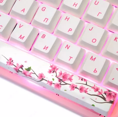 Mexanik klaviatura "Varmilo" VA108M Sakura, USB (Art. - VA108MR2P/WP88RA) Pushti/Oq