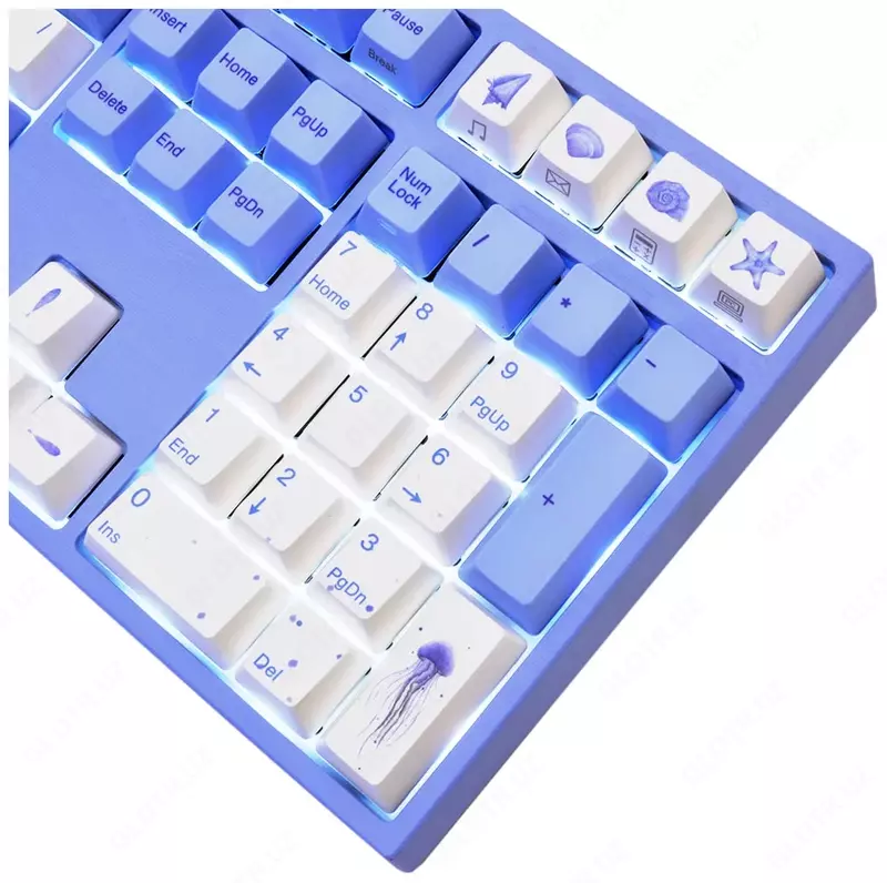 Механическая Клавиатура "Varmilo" VA108M Sea Melody, USB (Арт. - VA108MP2W/WBPE7HR) Голубая/Белая