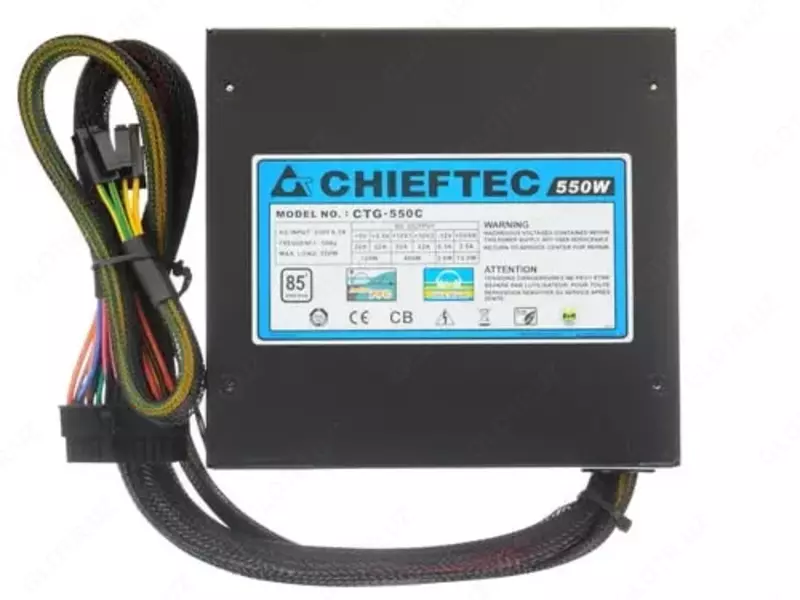 Quvvat manbai "Chieftec" RETAIL A-80 CTG-550C, 550 Vt (Art. - CTG-550C) Qora