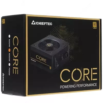 Quvvat manbai "Chieftec" RETAIL Core BBS-600S, 600W (Art. - BBS-600S) Qora