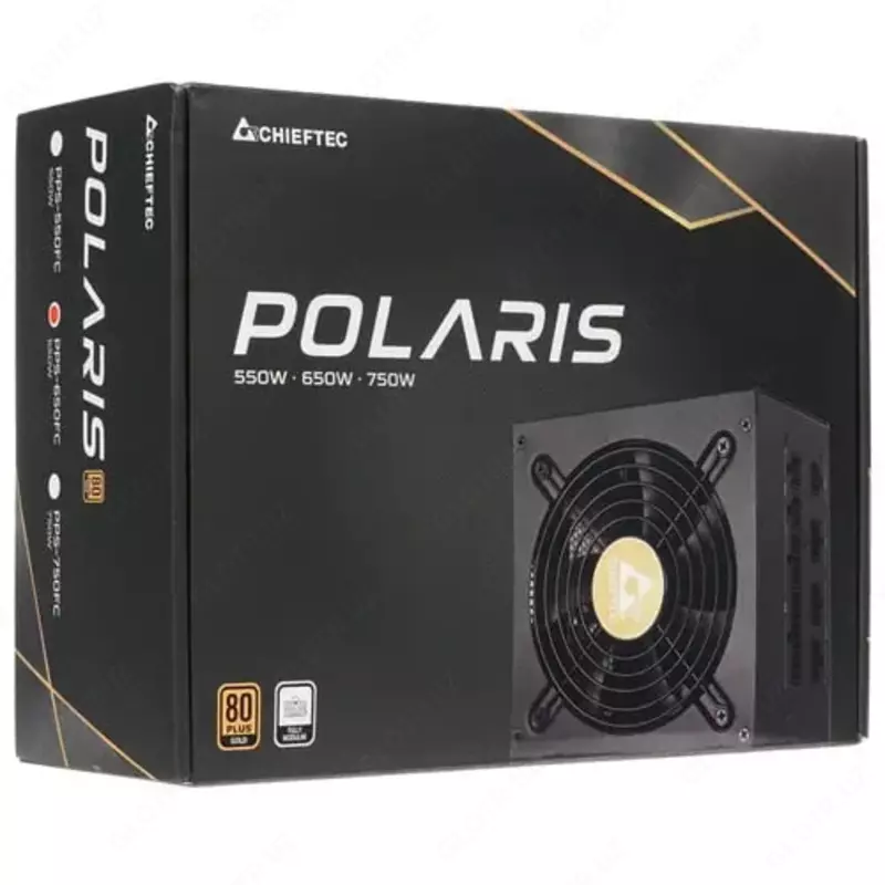 Quvvat manbai "Chieftec" RETAIL Polaris PPS-650FC, 650W (Art. - PPS-650FC) Qora