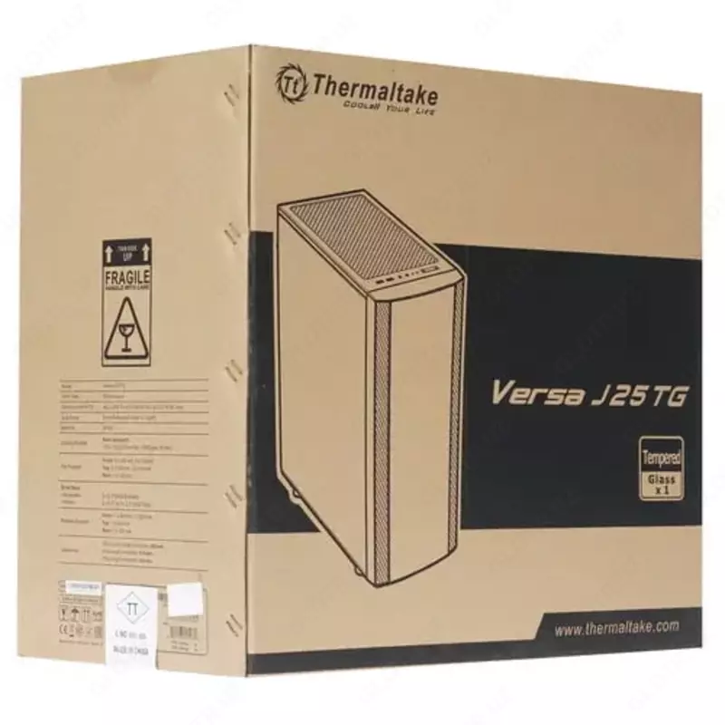 "Thermaltake" Versa J25 TG korpusi (Art. № - CA-1L8-00M1WN-00) Qora