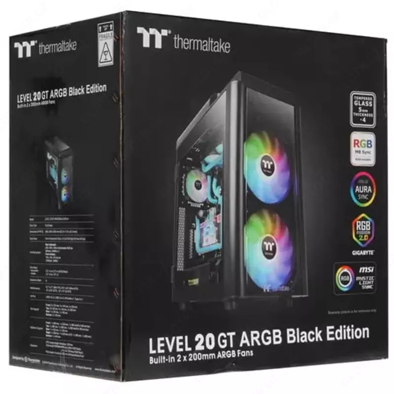 Игровой Корпус Thermaltake Level 20 GT ARGB (Арт. - CA-1K9-00F1WN-03) Черный ООО Power Max Group