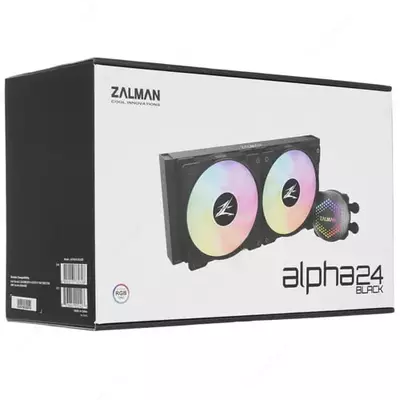 Suyuq sovutish tizimi "Zalman" ALPHA 24, ARGB, 2x120 mm (Art. - ALPHA24Black) Qora