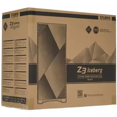 Kompyuter korpusi "Zalman" Z3 Iceberg, ARGB (Art. - Z3ICEBERGBLACK) Qora