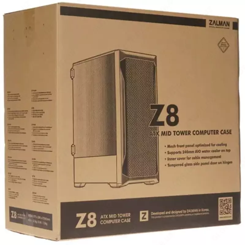 Корпус ПК "Zalman" Z8, RGB (Арт. - Z8 В) Черный