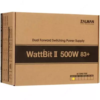 Блок питания "Zalman" Wattbit II 500-XEII, 500W (Арт. - ZM500-XEII) Черный