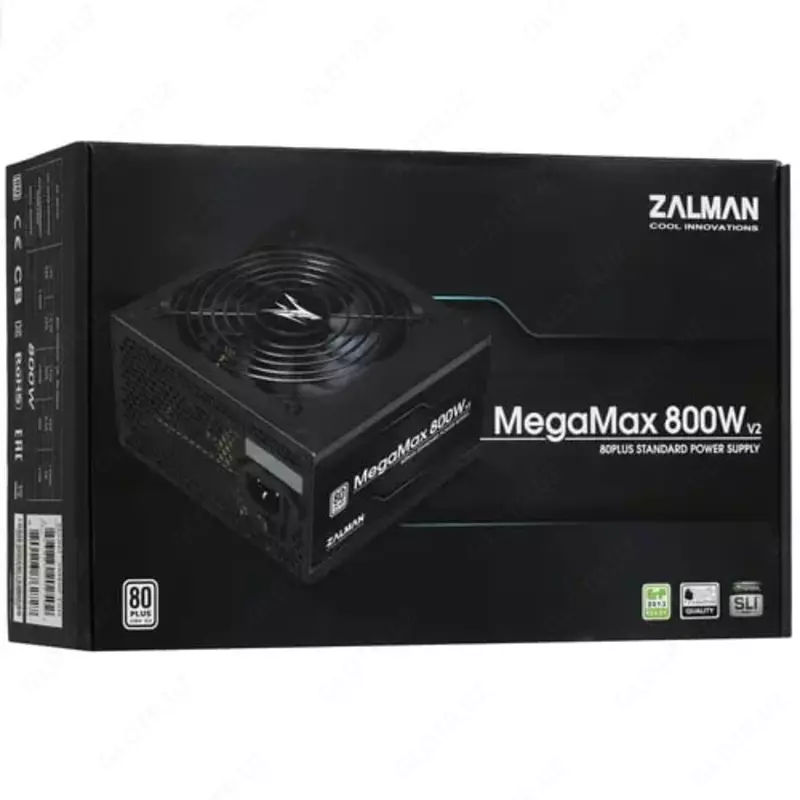 Блок питания "Zalman" MegaMax 800-TXII, 800W (Арт. - ZM800-TXII) Черный