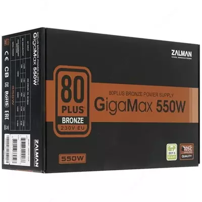 Блок питания "Zalman" GigaMax 550-GVII, 550W (Арт. - ZM550-GVII) Черный