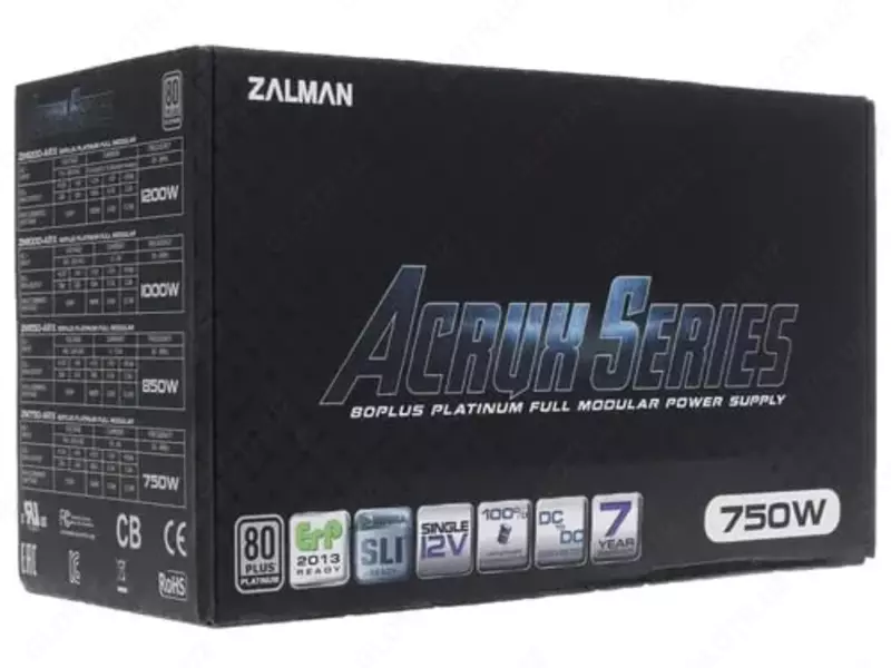 Elektr ta'minoti "Zalman" ZM750-ARX, 750 Vt (Art. - ZM750-ARX) Qora