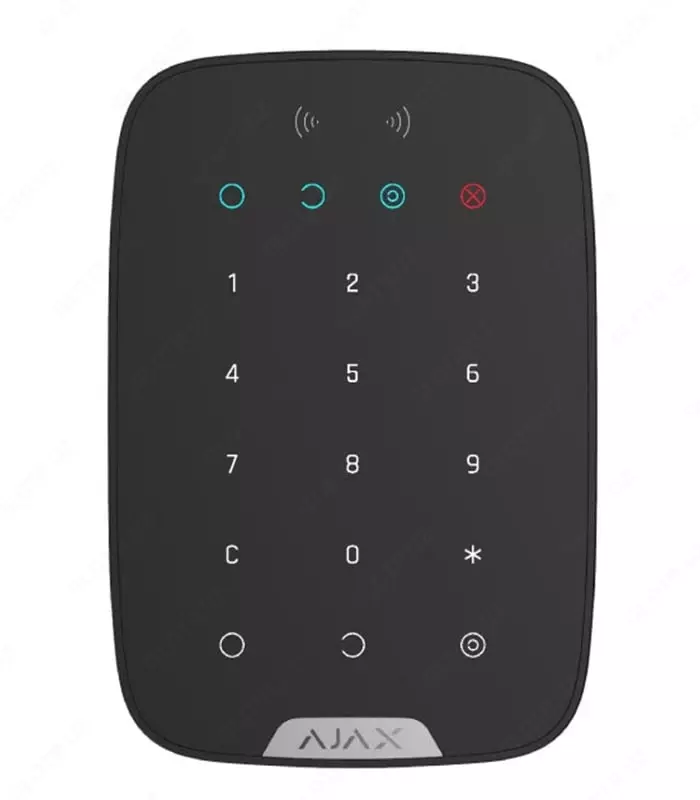 Беспроводная сенсорная клавиатура управления системой безопасности "Ajax" Keypad Plus 8EU (Арт. - 26077.83.BL1) Черный