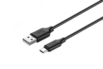 Кабель для подключения мультимедийных устройств "KITs" USB 2.0 to USB Type-C, 2А , 1 м (Арт. - KITS-W-004) Черный
