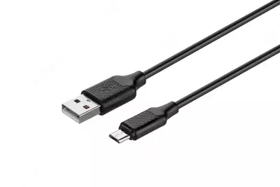 Кабель для подключения мультимедийных устройств "KITs" USB 2.0 to Micro USB, 2А , 1 м (Арт. - KITS-W-002) Черный