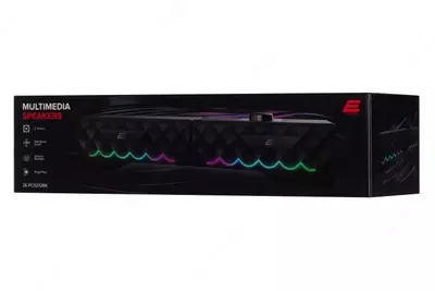 Акустическая система (Колонки) "2E" PCS232, RGB, Soundbar, 2.0, USB (Арт. - 2E-PCS232BK) Черная