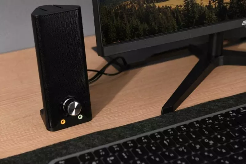 Akustik tizim (dinamiklar) "2E" PCS203, 2.0, USB (Art. - 2E-PCS203BK) Qora metall