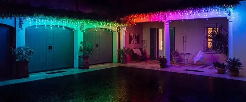 Смарт гирлянда "Twinkly" Icicle, RGBW 190, дл. 5 м (Арт. - TWI190SPP-TEU) Бахрома